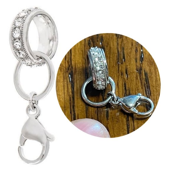 Origami Owl Custom Crystal Clasp Silver - Picture 1 of 5